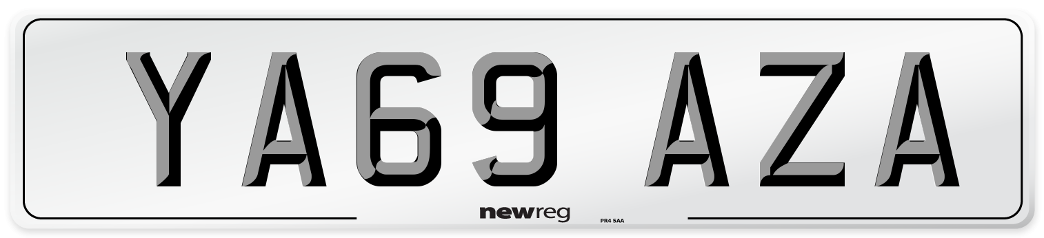 YA69 AZA Number Plate from New Reg